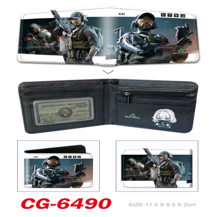 Delta Operation 3D concave convex two fold short card wallet 11X9.5X2cm 65G