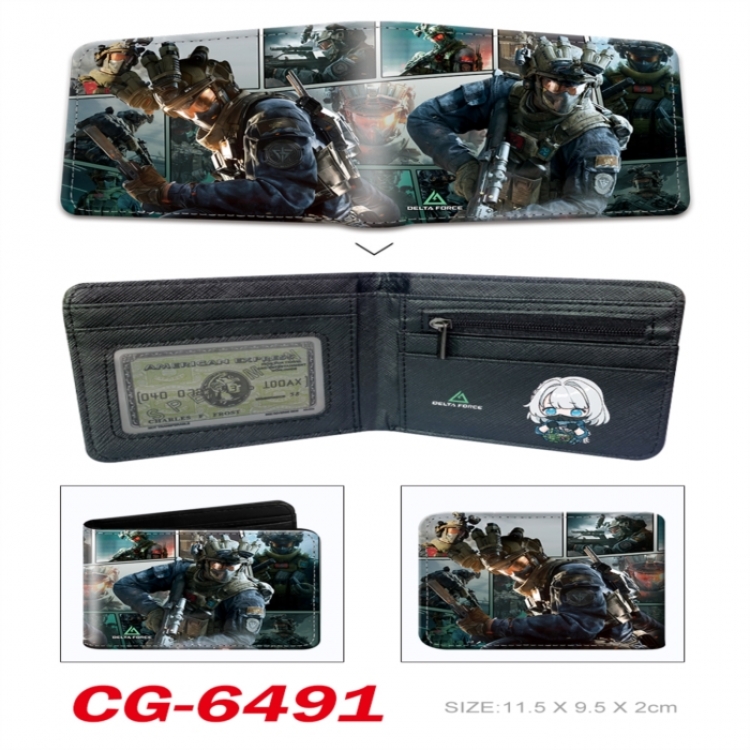 Delta Operation 3D concave convex two fold short card wallet 11X9.5X2cm 65G