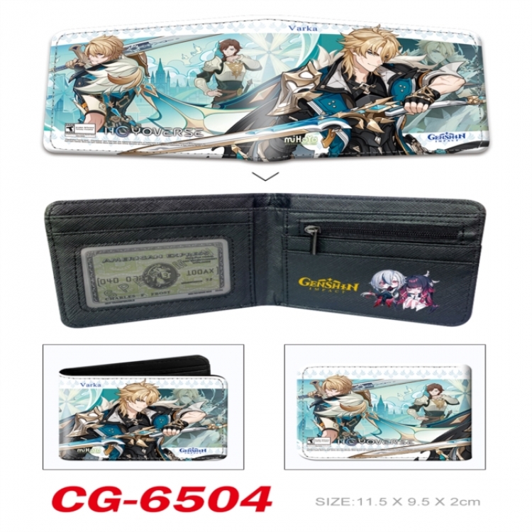 Genshin Impact 3D concave convex two fold short card wallet 11X9.5X2cm 65G