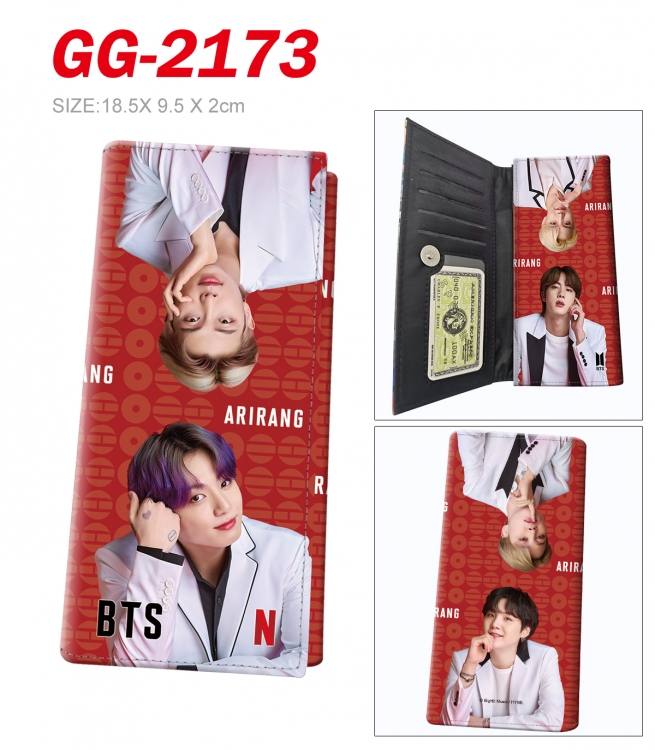 BTS Anime wallet long wallet buckle storage bag 18.5x9.5x2CM 100g