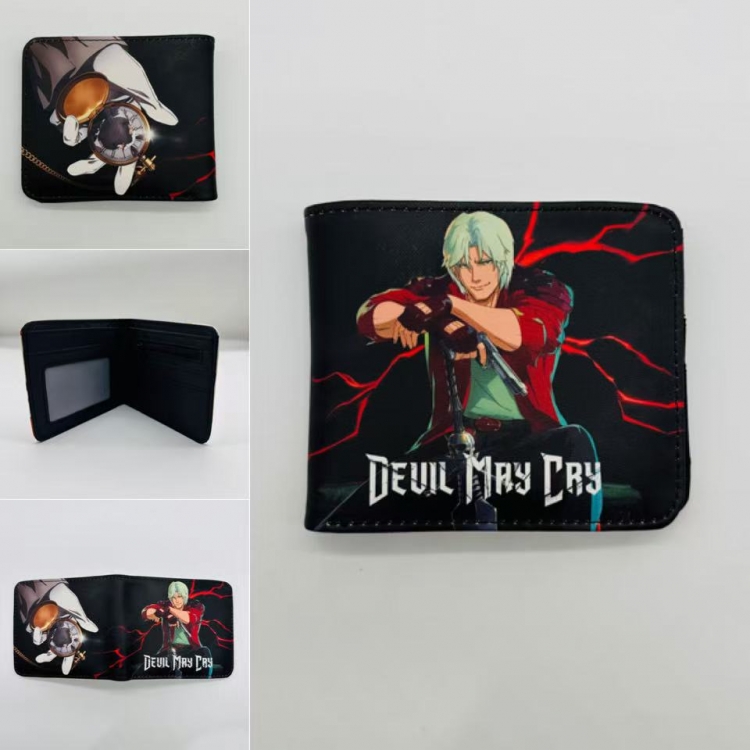 Devil May Cry Full color Two fold short card case wallet 11X9.5CM