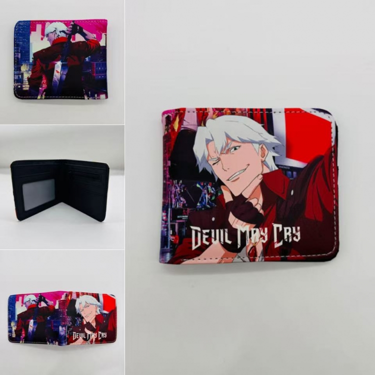 Devil May Cry Full color Two fold short card case wallet 11X9.5CM