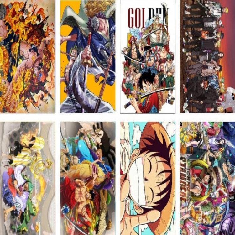 One Piece Embossed poster 8 pcs a set 42X29CM price for 5 sets 