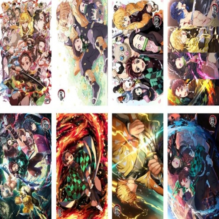 Demon Slayer Kimets Embossed poster 8 pcs a set 42X29CM price for 5 sets 