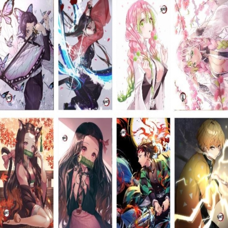 Demon Slayer Kimets Embossed poster 8 pcs a set 42X29CM price for 5 sets 