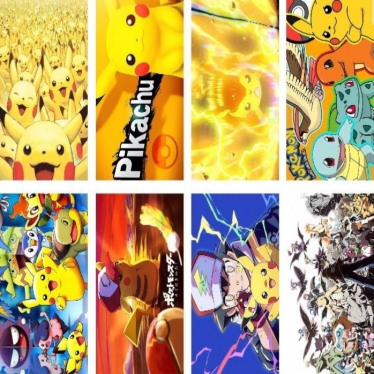 Pokemon Embossed poster 8 pcs a set 42X29CM price for 5 sets 
