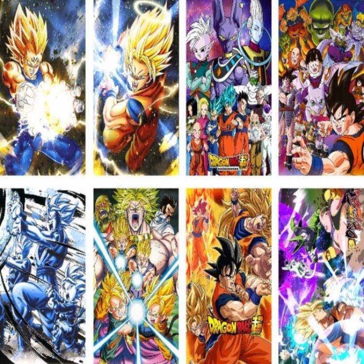 DRAGON BALL Embossed poster 8 pcs a set 42X29CM price for 5 sets 