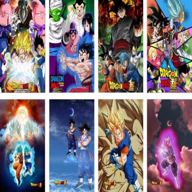 DRAGON BALL Embossed poster 8 pcs a set 42X29CM price for 5 sets 