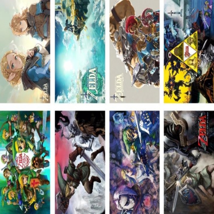 The Legend of Zelda Embossed poster 8 pcs a set 42X29CM price for 5 sets 