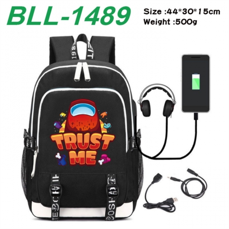 Among Us  Game Canvas Backpack Waterproof School Bag 44X30X15CM 500G