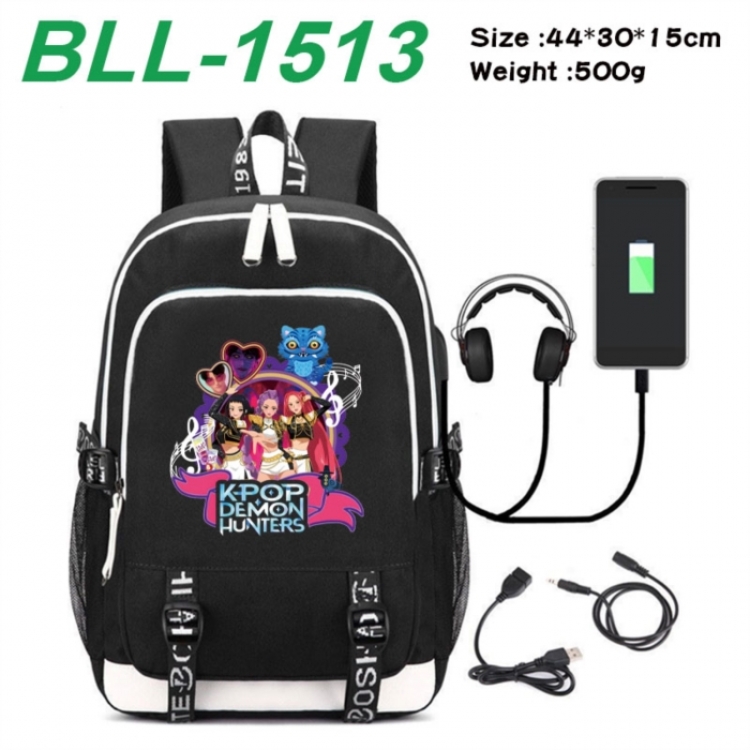 K-Pop Demon Hunters Game Canvas Backpack Waterproof School Bag 44X30X15CM 500G