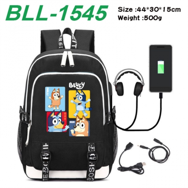 Bluey Game Canvas Backpack Waterproof School Bag 44X30X15CM 500G