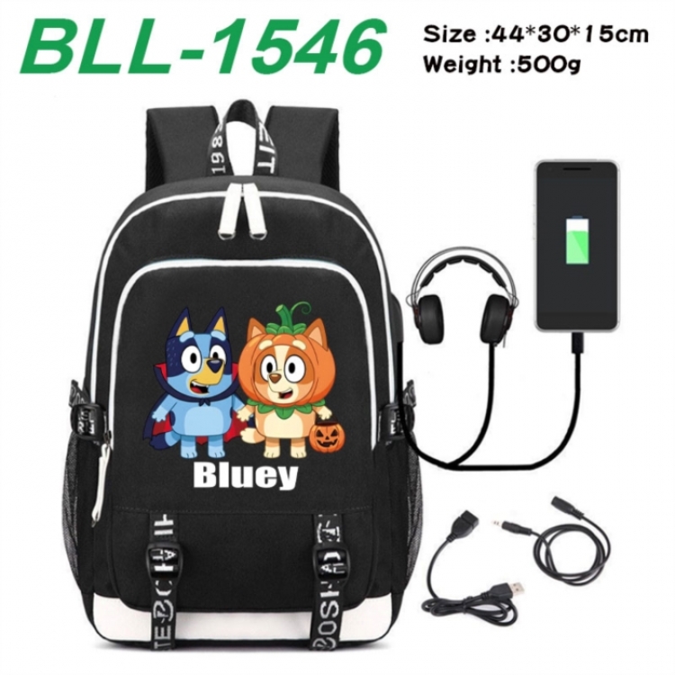 Bluey Game Canvas Backpack Waterproof School Bag 44X30X15CM 500G