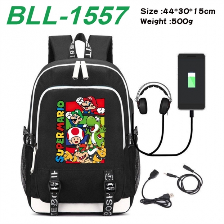 Super Mario Game Canvas Backpack Waterproof School Bag 44X30X15CM 500G