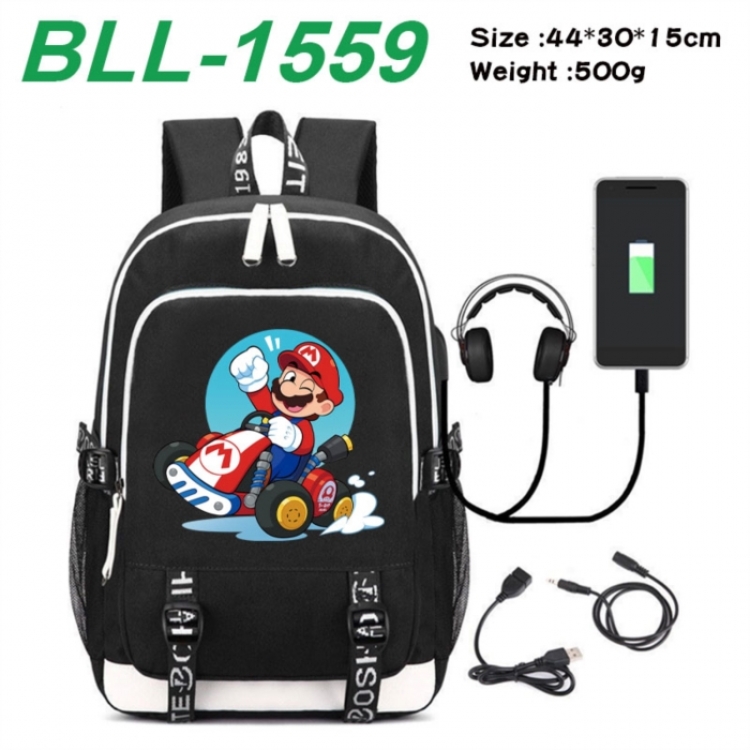 Super Mario Game Canvas Backpack Waterproof School Bag 44X30X15CM 500G
