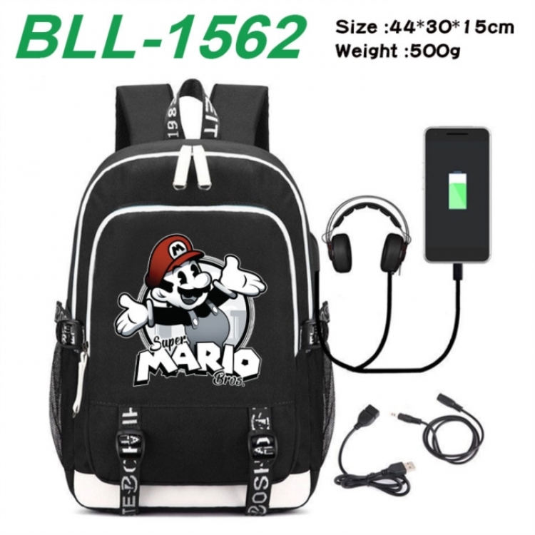 Super Mario Game Canvas Backpack Waterproof School Bag 44X30X15CM 500G