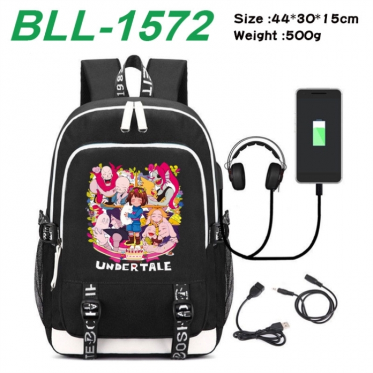 Undertale Game Canvas Backpack Waterproof School Bag 44X30X15CM 500G