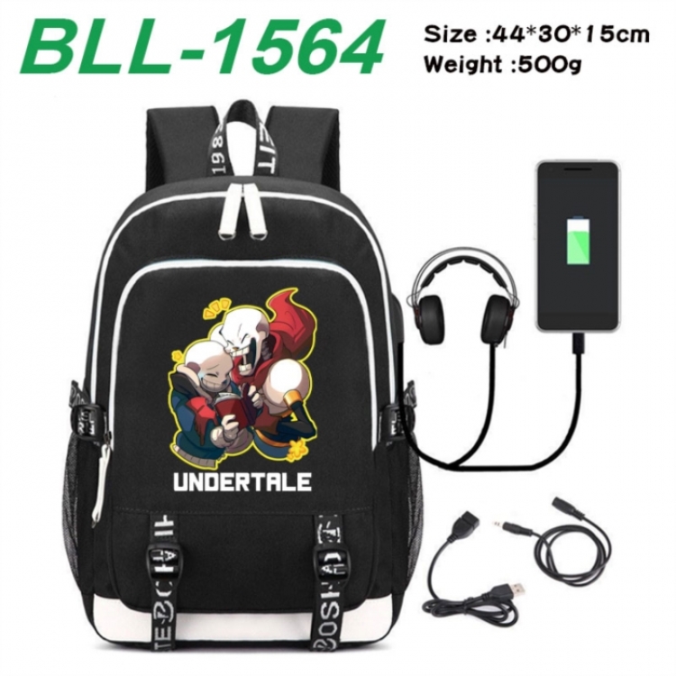 Undertale Game Canvas Backpack Waterproof School Bag 44X30X15CM 500G