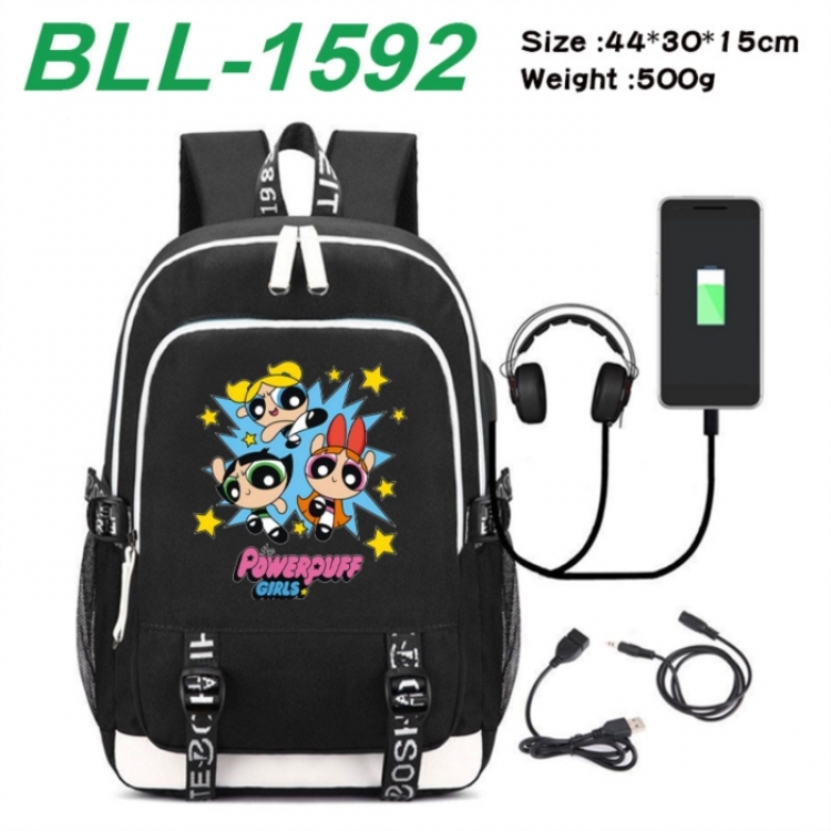 The Powerpuff Girls Game Canvas Backpack Waterproof School Bag 44X30X15CM 500G