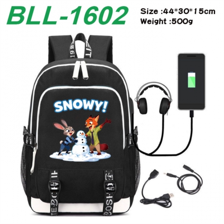 Zootopia Game Canvas Backpack Waterproof School Bag 44X30X15CM 500G