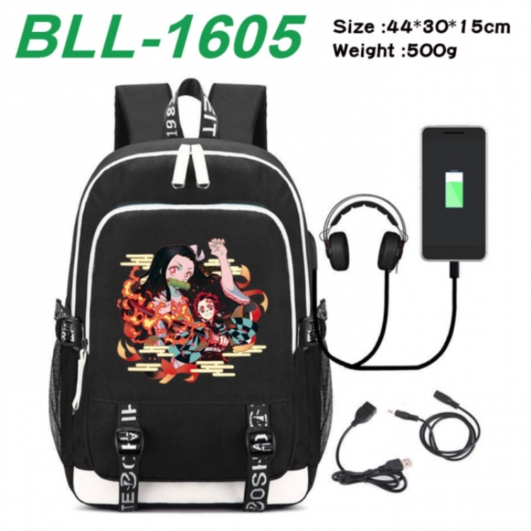 Demon Slayer Kimets Game Canvas Backpack Waterproof School Bag 44X30X15CM 500G