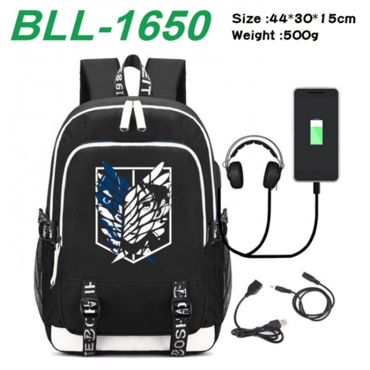 Shingeki no Kyojin Game Canvas Backpack Waterproof School Bag 44X30X15CM 500G