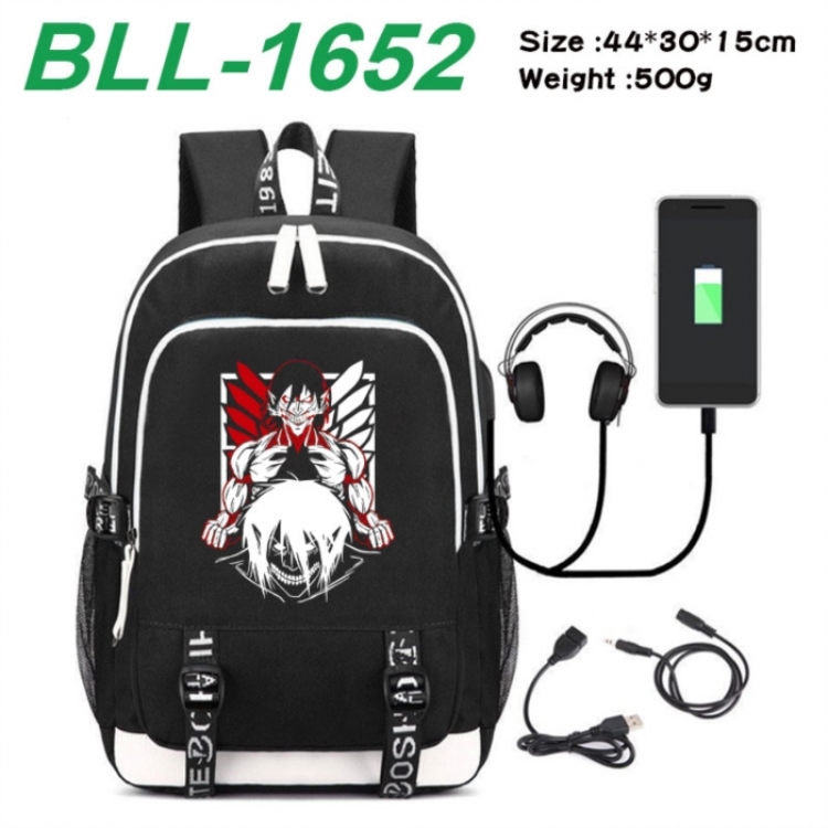Shingeki no Kyojin Game Canvas Backpack Waterproof School Bag 44X30X15CM 500G