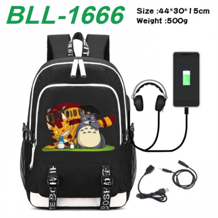 TOTORO Game Canvas Backpack Waterproof School Bag 44X30X15CM 500G