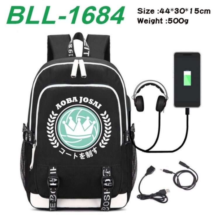 Haikyuu!! Game Canvas Backpack Waterproof School Bag 44X30X15CM 500G