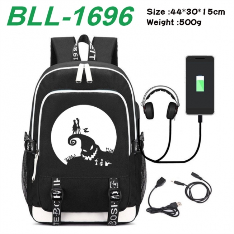 The Nightmare Before Christmas Game Canvas Backpack Waterproof School Bag 44X30X15CM 500G