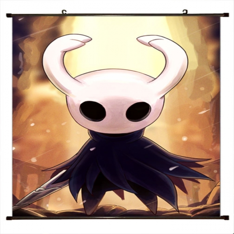 The Hollow Knight Anime black Plastic rod Cloth painting Wall Scroll 60X90CM 