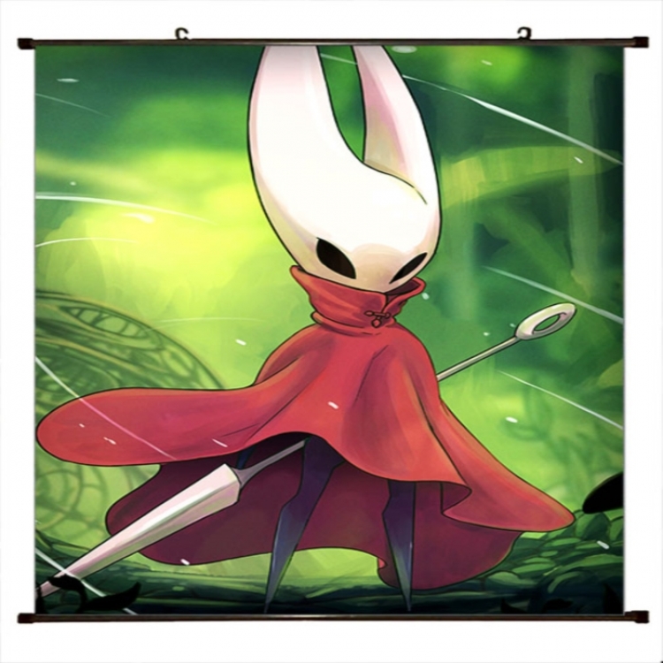 The Hollow Knight Anime black Plastic rod Cloth painting Wall Scroll 60X90CM