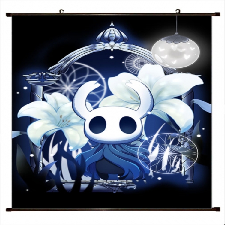 The Hollow Knight Anime black Plastic rod Cloth painting Wall Scroll 60X90CM