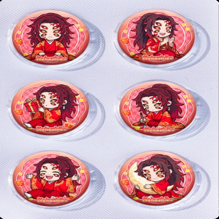 Demon Slayer Kimets Anime peripheral pill bar badge 25mm a set of 6 price for 5 sets 