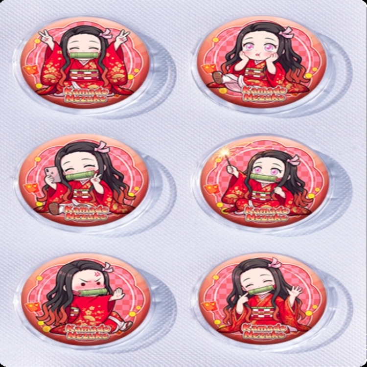 Demon Slayer Kimets Anime peripheral pill bar badge 25mm a set of 6 price for 5 sets 