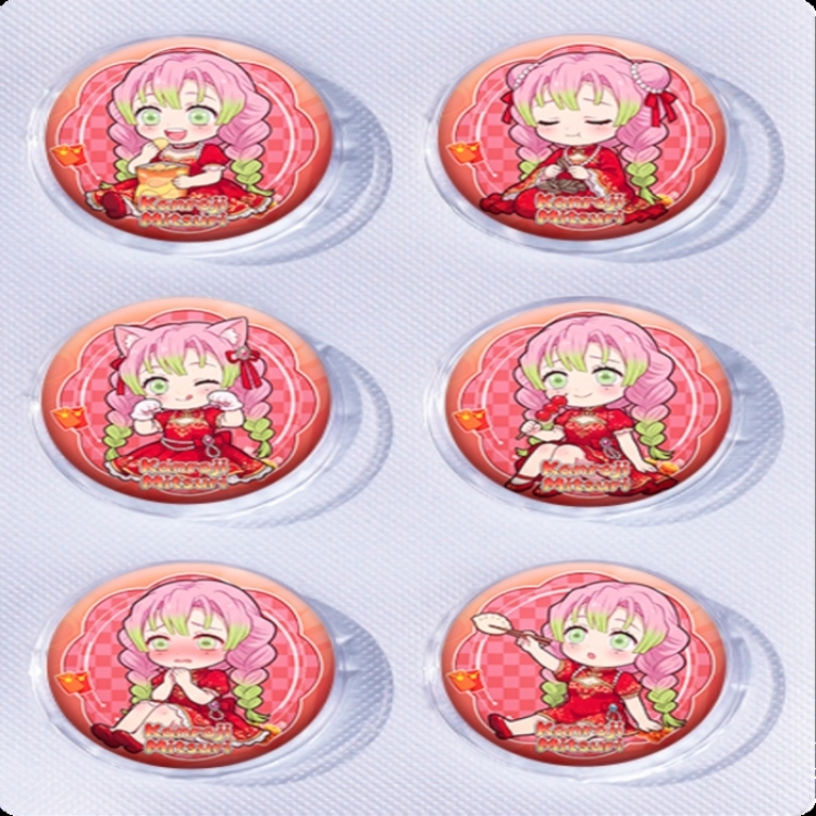 Demon Slayer Kimets Anime peripheral pill bar badge 25mm a set of 6 price for 5 sets 