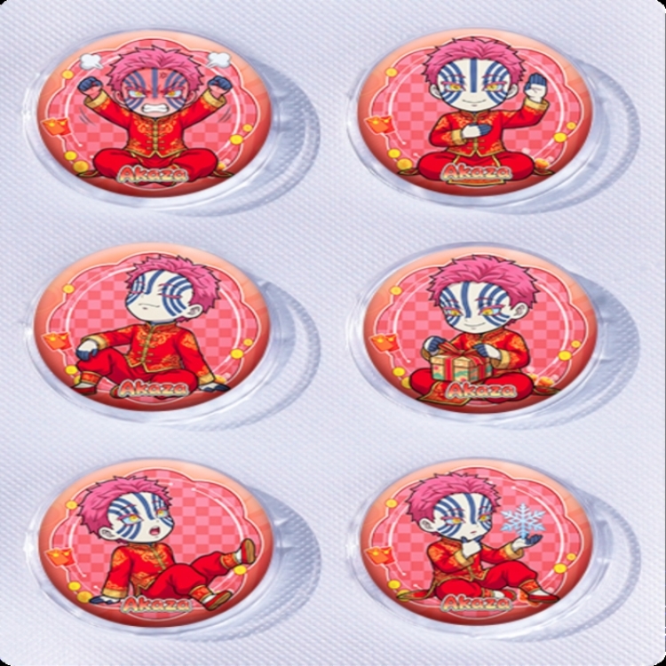 Demon Slayer Kimets Anime peripheral pill bar badge 25mm a set of 6 price for 5 sets 
