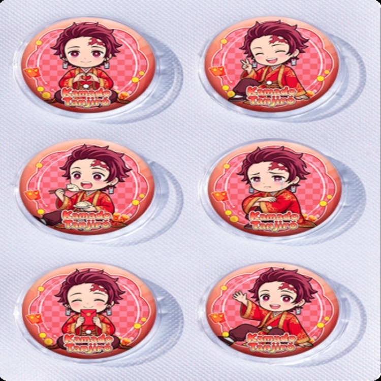 Demon Slayer Kimets Anime peripheral pill bar badge 25mm a set of 6 price for 5 sets 