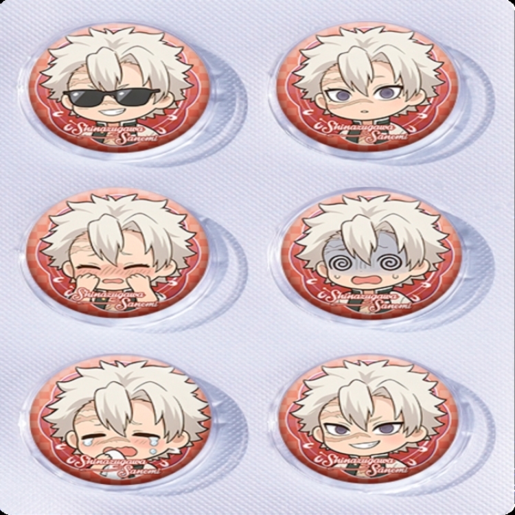 Demon Slayer Kimets Anime peripheral pill bar badge 25mm a set of 6 price for 5 sets 