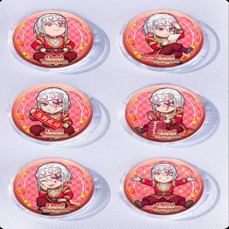 Demon Slayer Kimets Anime peripheral pill bar badge 25mm a set of 6 price for 5 sets 