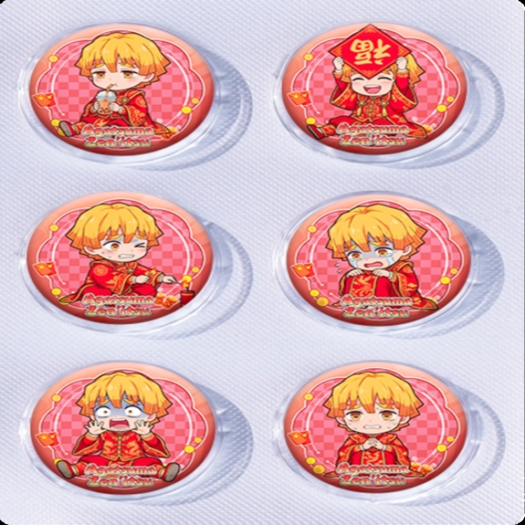 Demon Slayer Kimets Anime peripheral pill bar badge 25mm a set of 6 price for 5 sets 