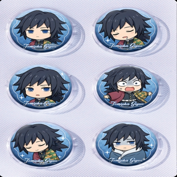 Demon Slayer Kimets Anime peripheral pill bar badge 25mm a set of 6 price for 5 sets 