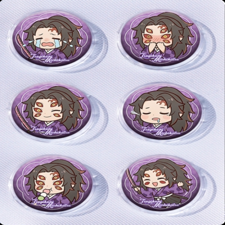 Demon Slayer Kimets Anime peripheral pill bar badge 25mm a set of 6 price for 5 sets 