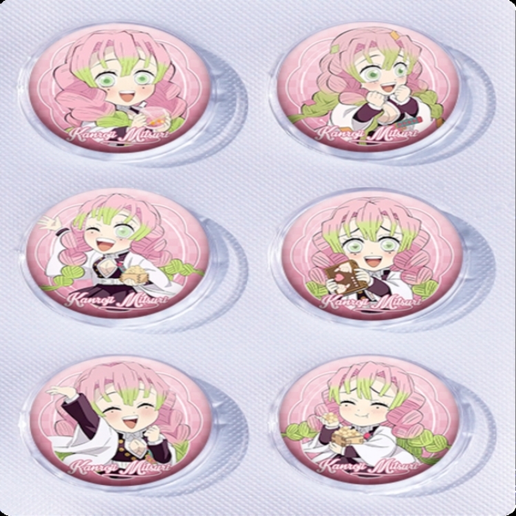 Demon Slayer Kimets Anime peripheral pill bar badge 25mm a set of 6 price for 5 sets 