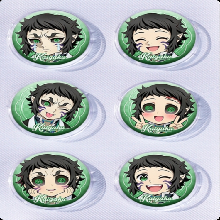 Demon Slayer Kimets Anime peripheral pill bar badge 25mm a set of 6 price for 5 sets 