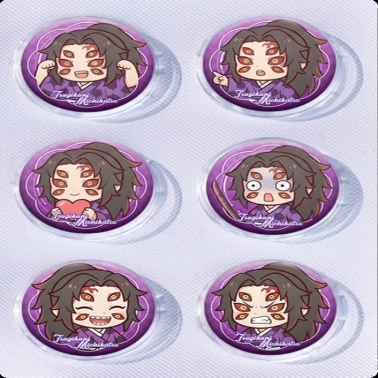Demon Slayer Kimets Anime peripheral pill bar badge 25mm a set of 6 price for 5 sets 