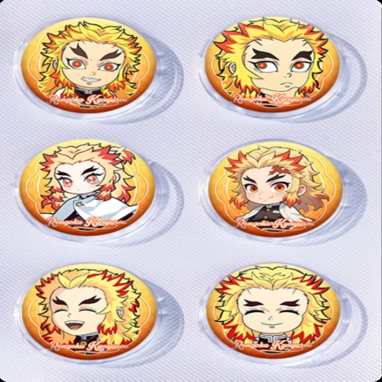 Demon Slayer Kimets Anime peripheral pill bar badge 25mm a set of 6 price for 5 sets 