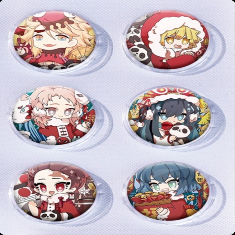 Demon Slayer Kimets Anime peripheral pill bar badge 25mm a set of 6 price for 5 sets 