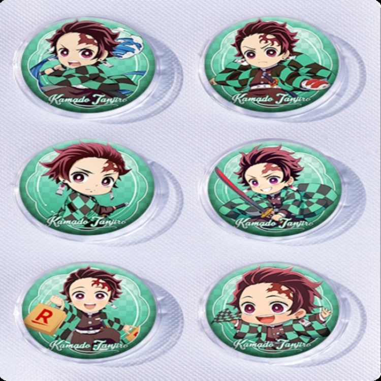 Demon Slayer Kimets Anime peripheral pill bar badge 25mm a set of 6 price for 5 sets 