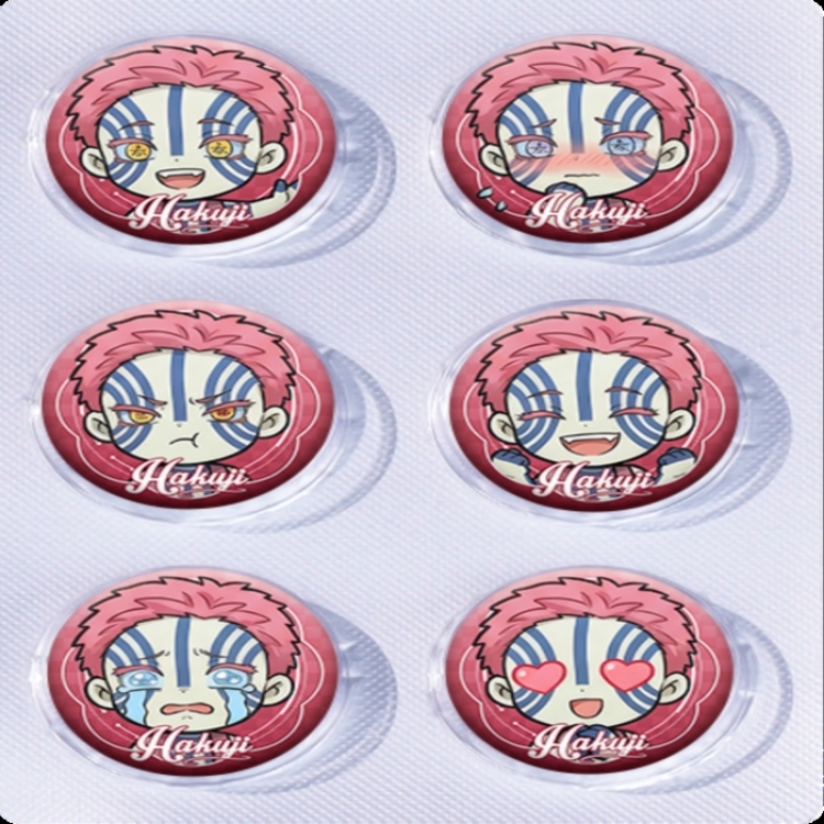 Demon Slayer Kimets Anime peripheral pill bar badge 25mm a set of 6 price for 5 sets 